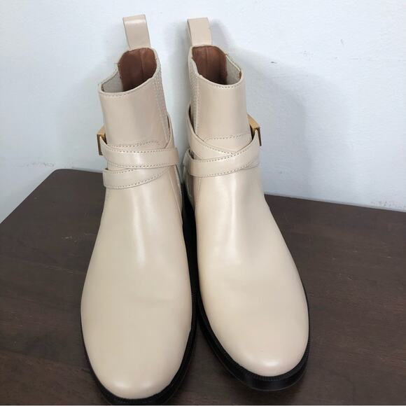 NEW Tory Burch T Hardware Leather Chelsea Boots in Dulce De Leche Size 9.5M - Picture 5 of 11